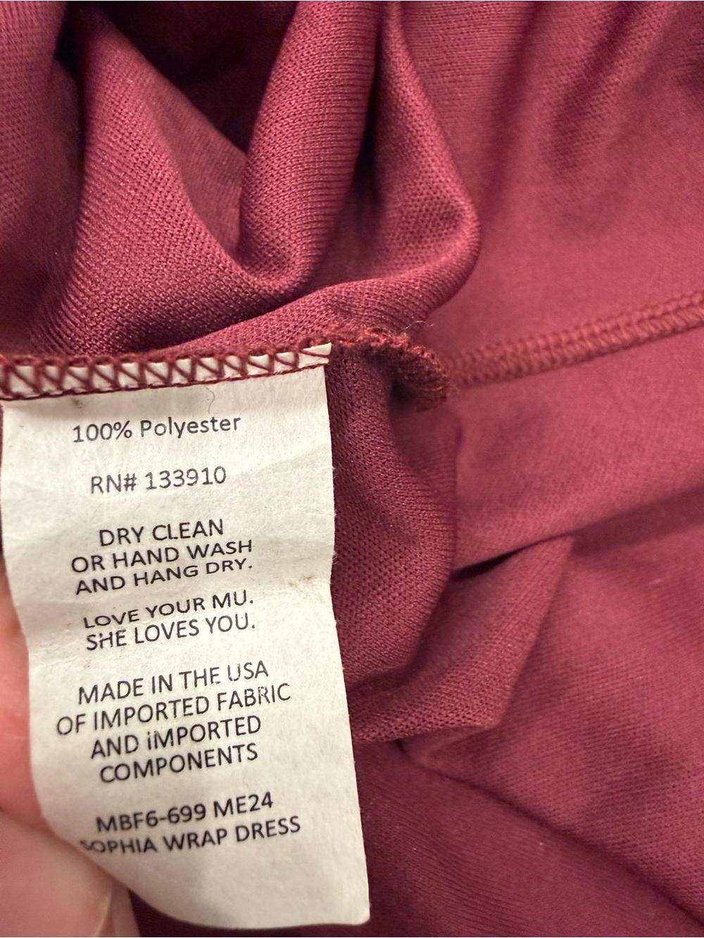 Show Me Your MuMu Sophia Wrap Maxi Dress - Burgundy - Picture 7 of 7